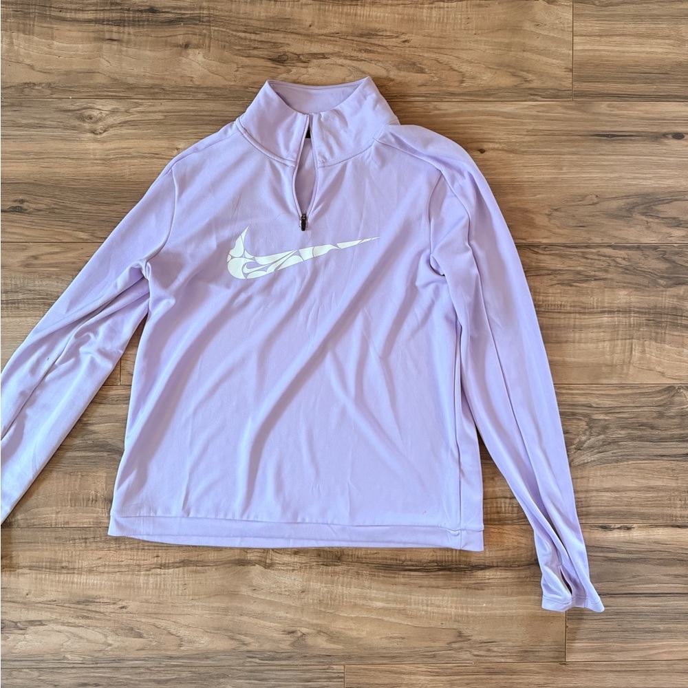 Nike Women's Light Purple Quarter-Zip Sweatshirt